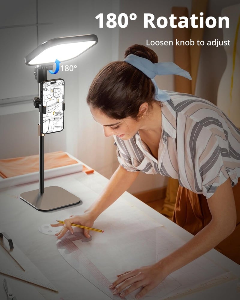 UBeesize Zoom Lighting for Computer, Video Conference Lighting for Video Calls, Desk Light with Stand and Phone Holder for Webcam, Home Office, Podcast, Online Meetings, Live Streaming - Image 3